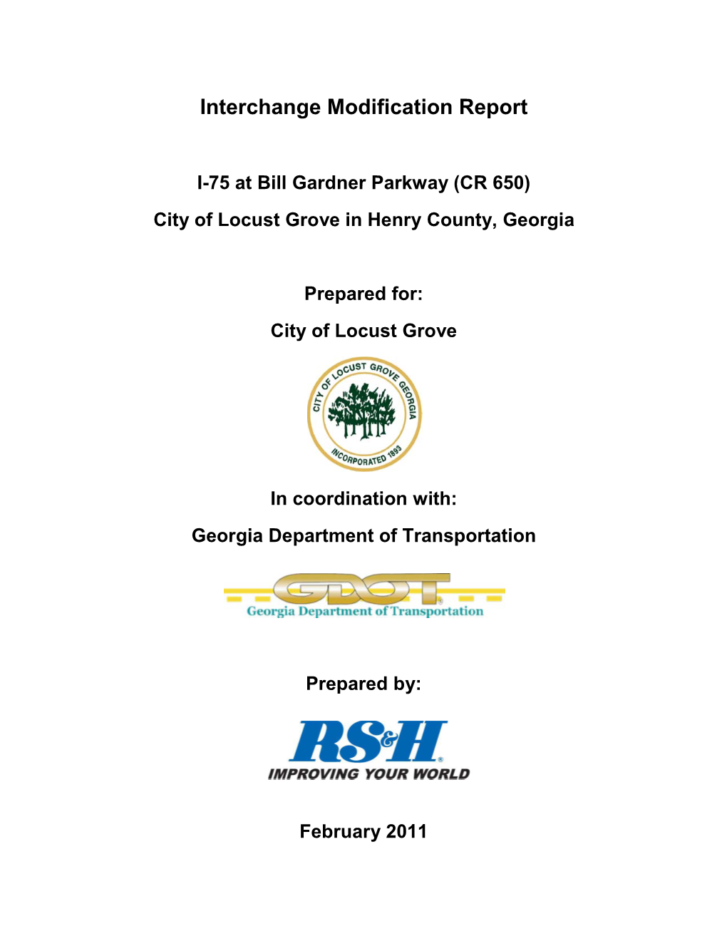 Interchange Modification Report