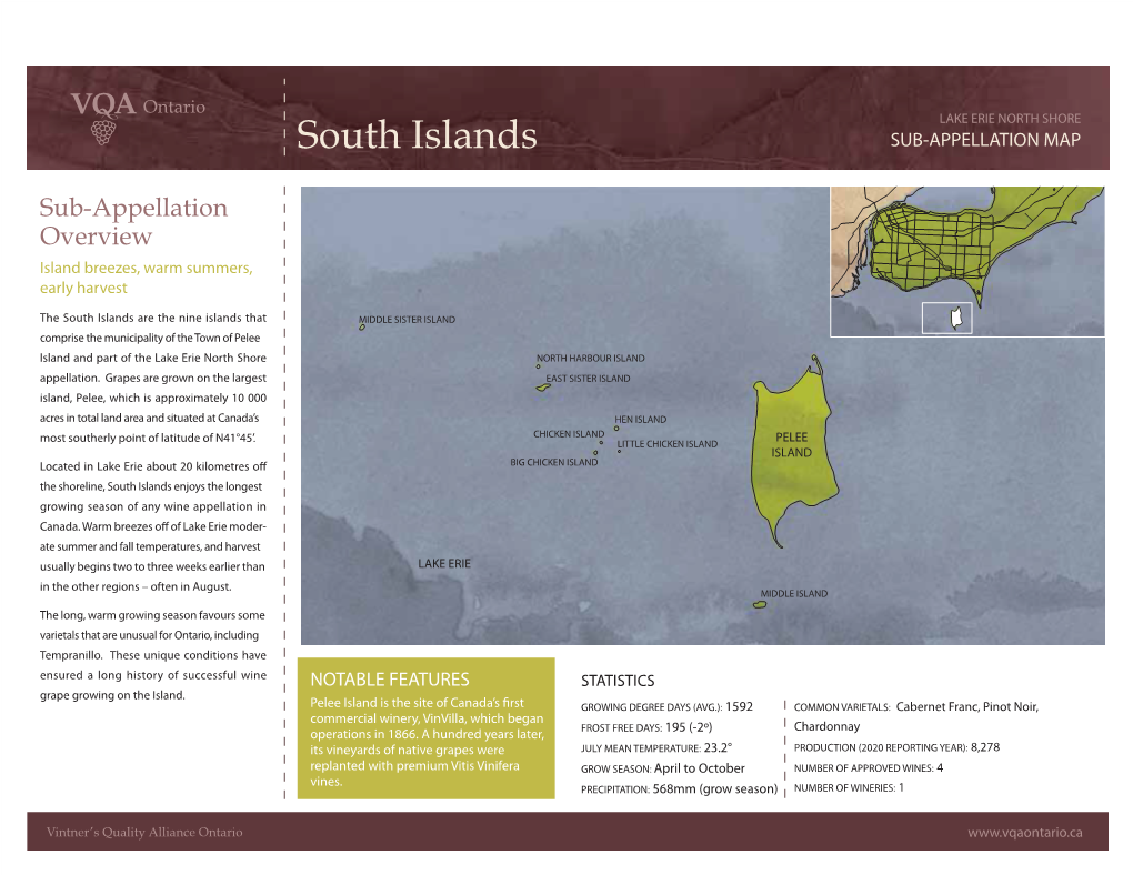 South Islands SUB-APPELLATION MAP