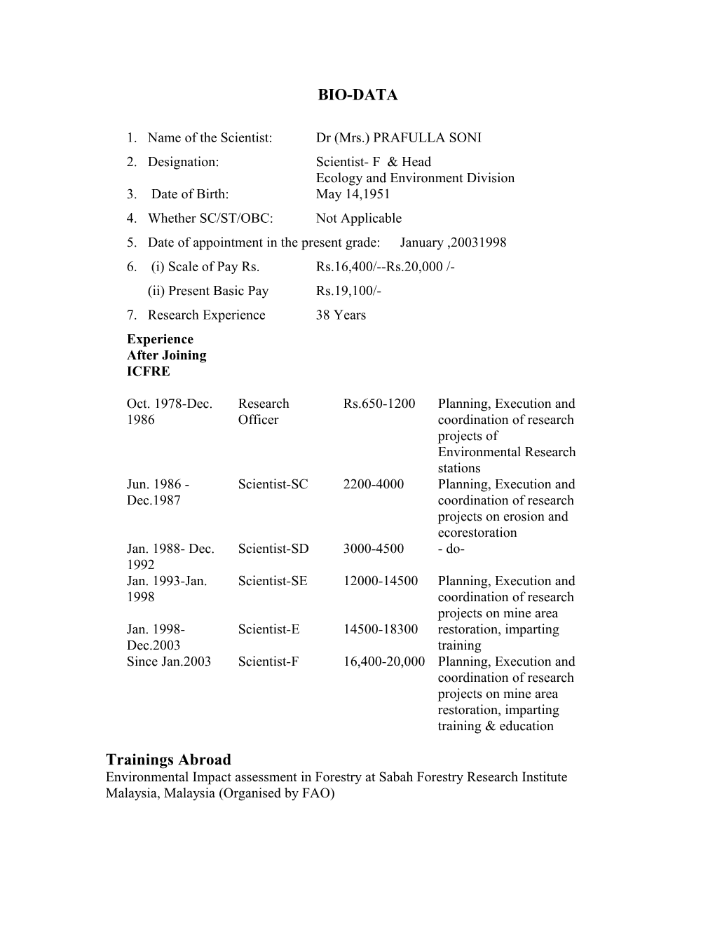 Ecology and Environment Division