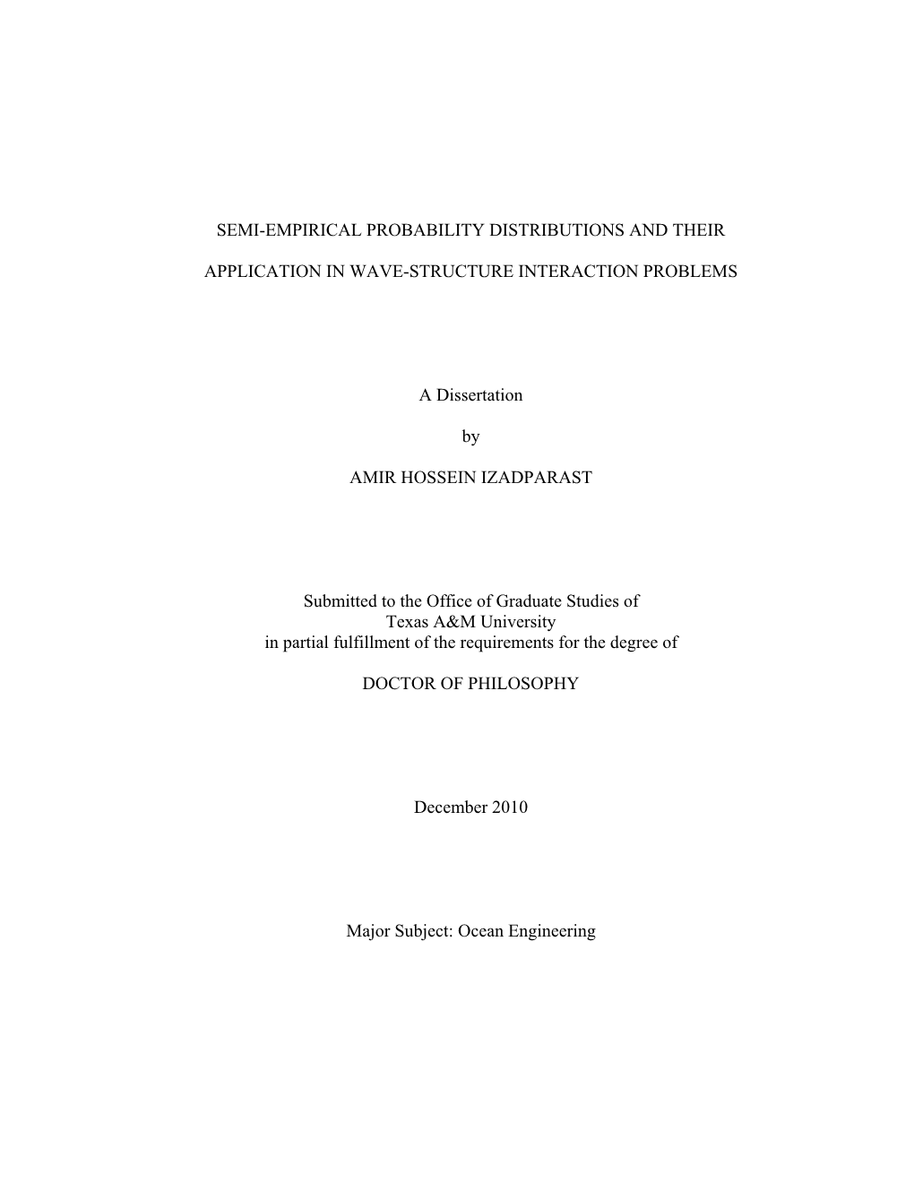 Semi-Empirical Probability Distributions and Their