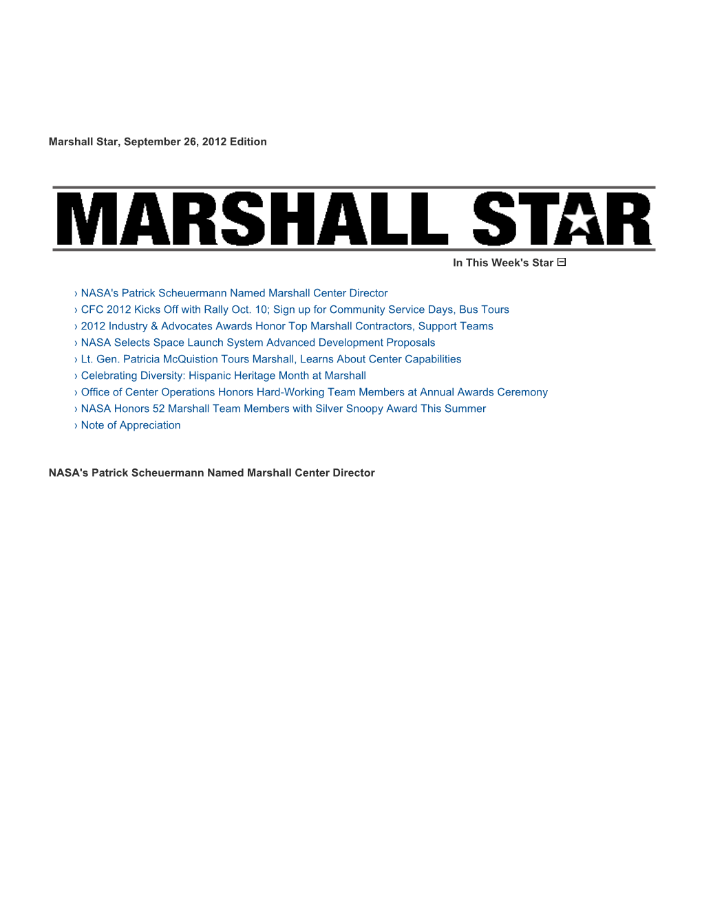 Marshall Star, September 26, 2012 Edition