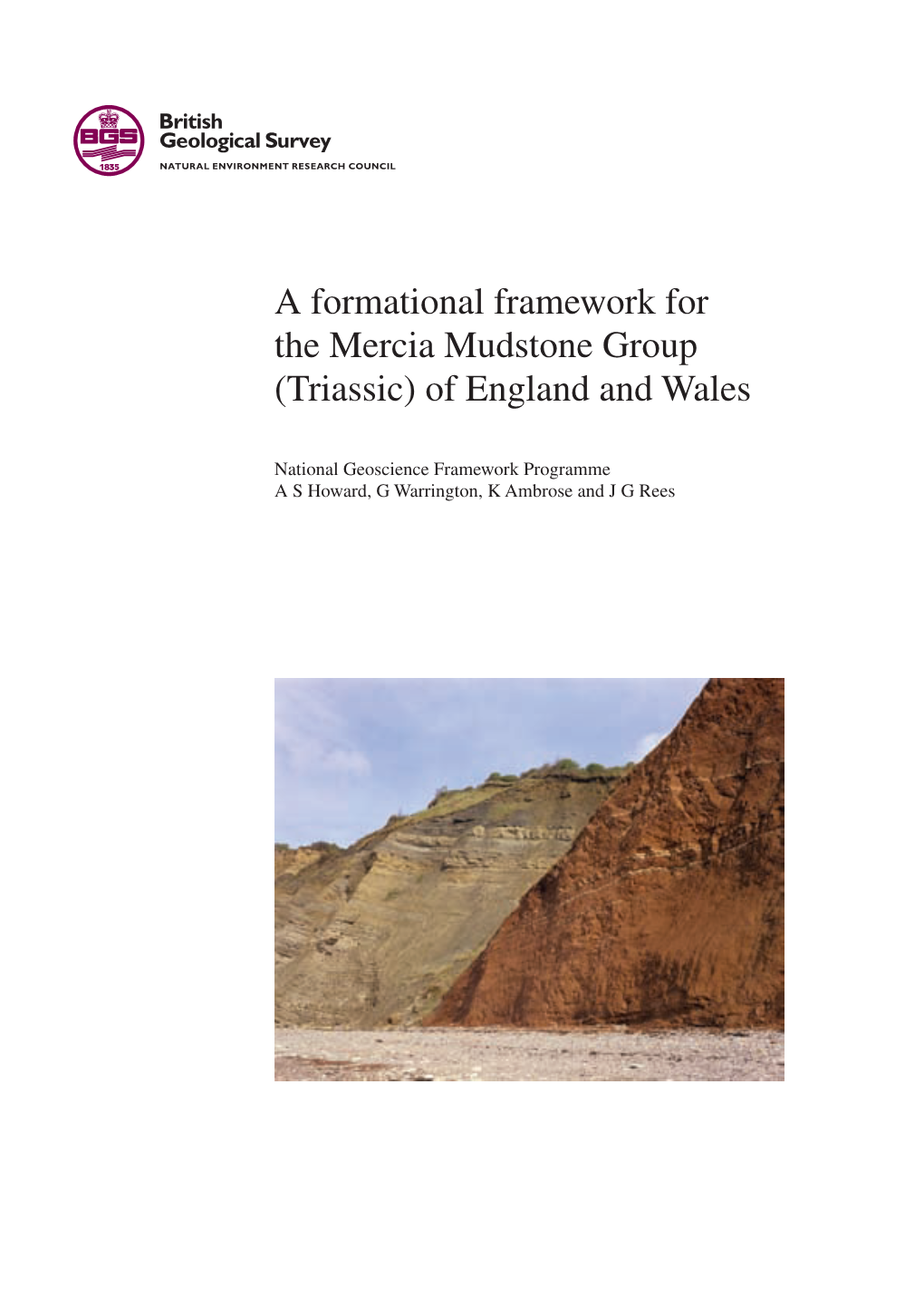 A Formational Framework for the Mercia Mudstone Group (Triassic) of England and Wales