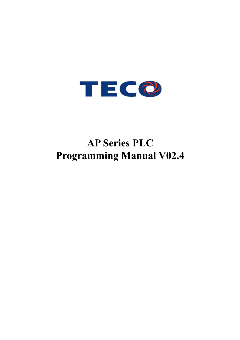 AP Series PLC Programming Manual V02.4