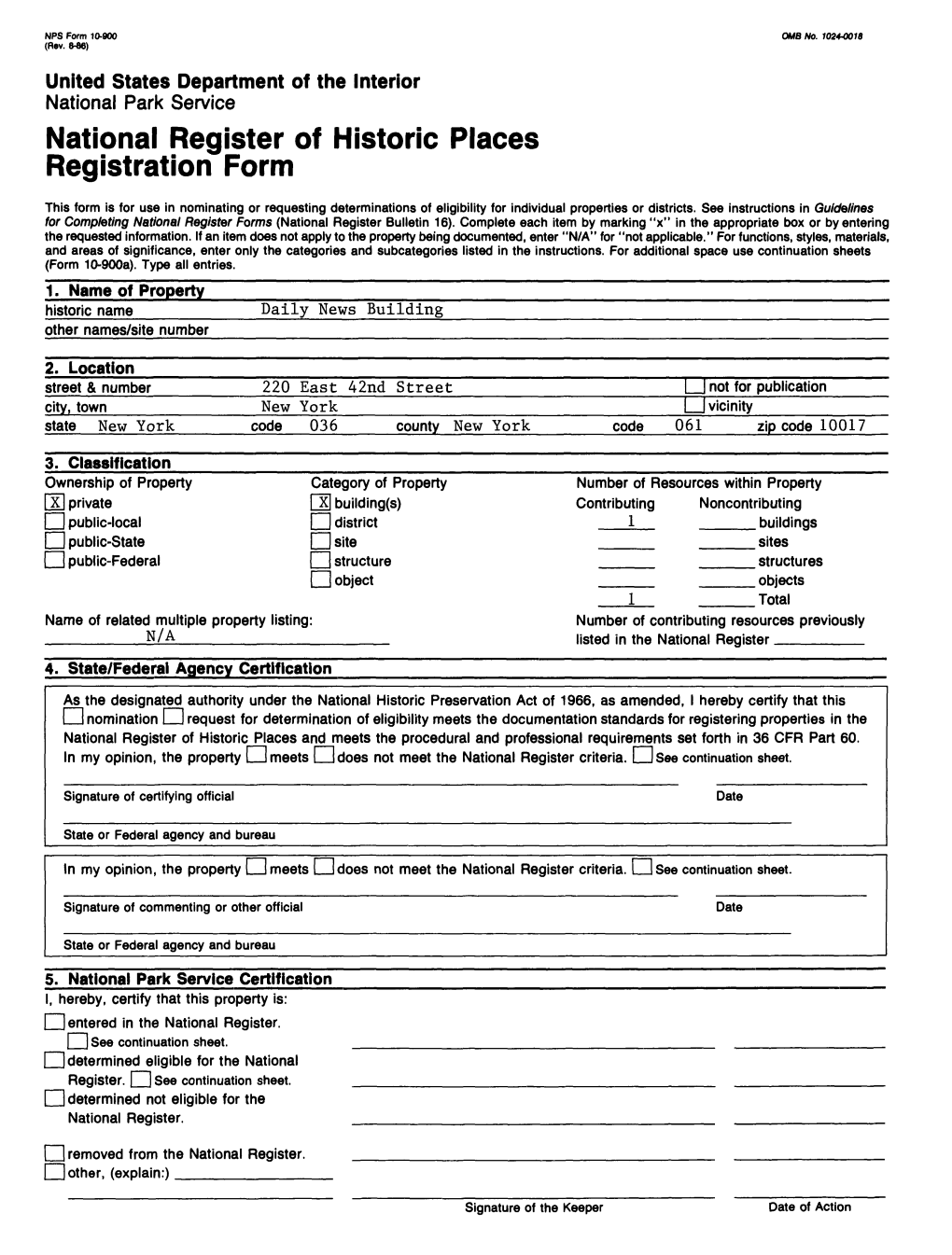 National Register of Historic Places Continuation Sheet