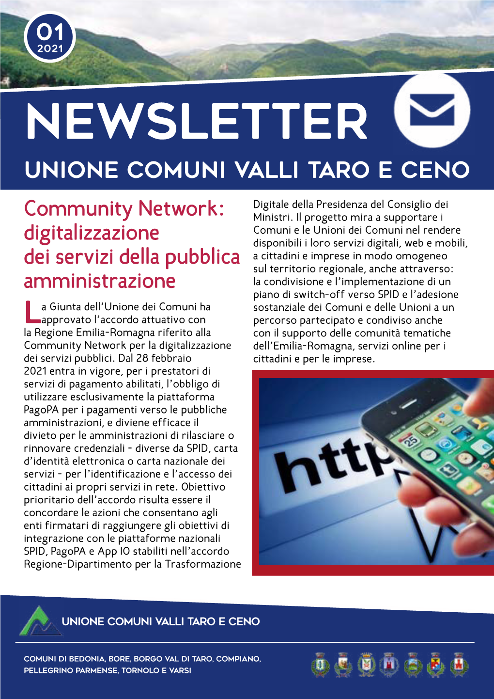 Newsletter Unione Comuni Valli Taro E Ceno