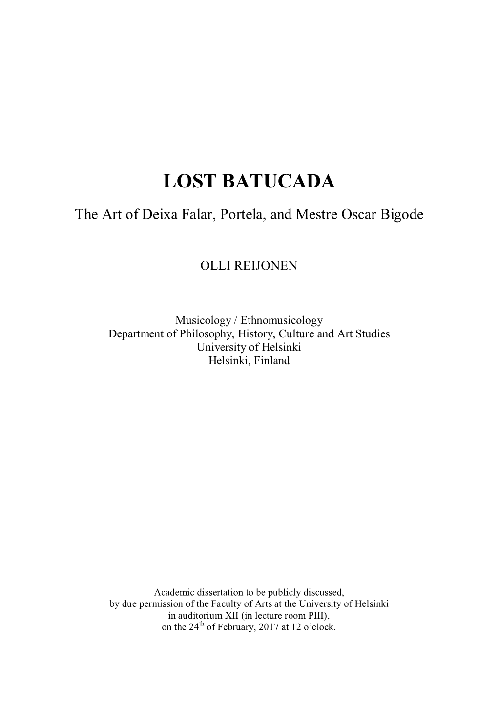 Lost Batucada