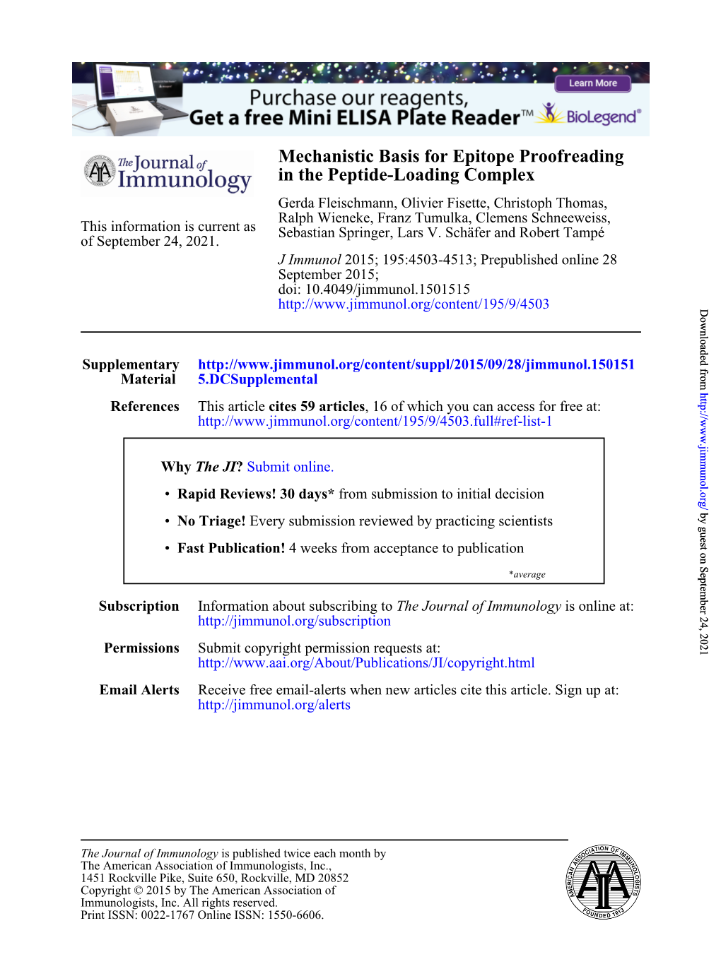 In the Peptide-Loading Complex Mechanistic Basis for Epitope