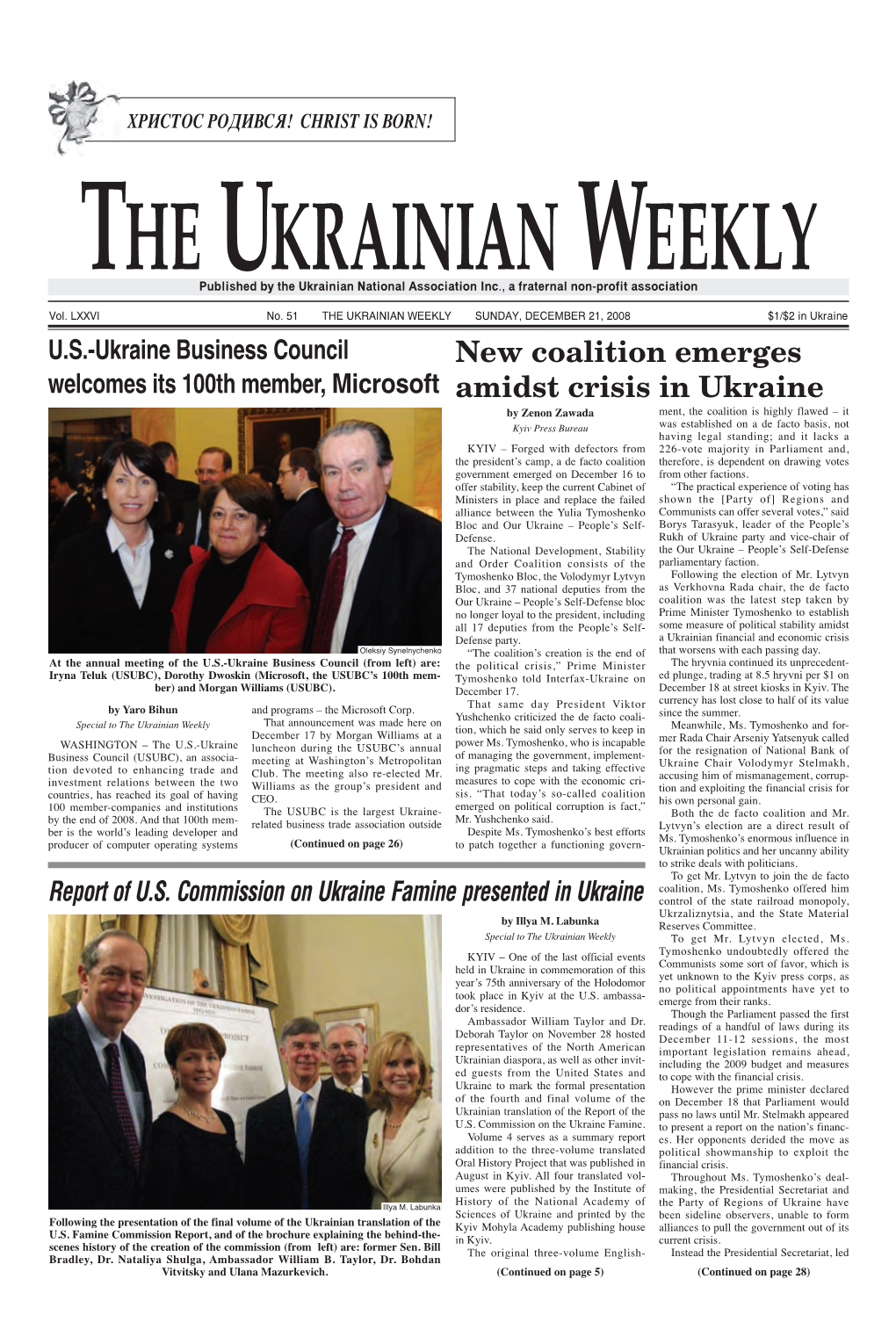 The Ukrainian Weekly 2008, No.51