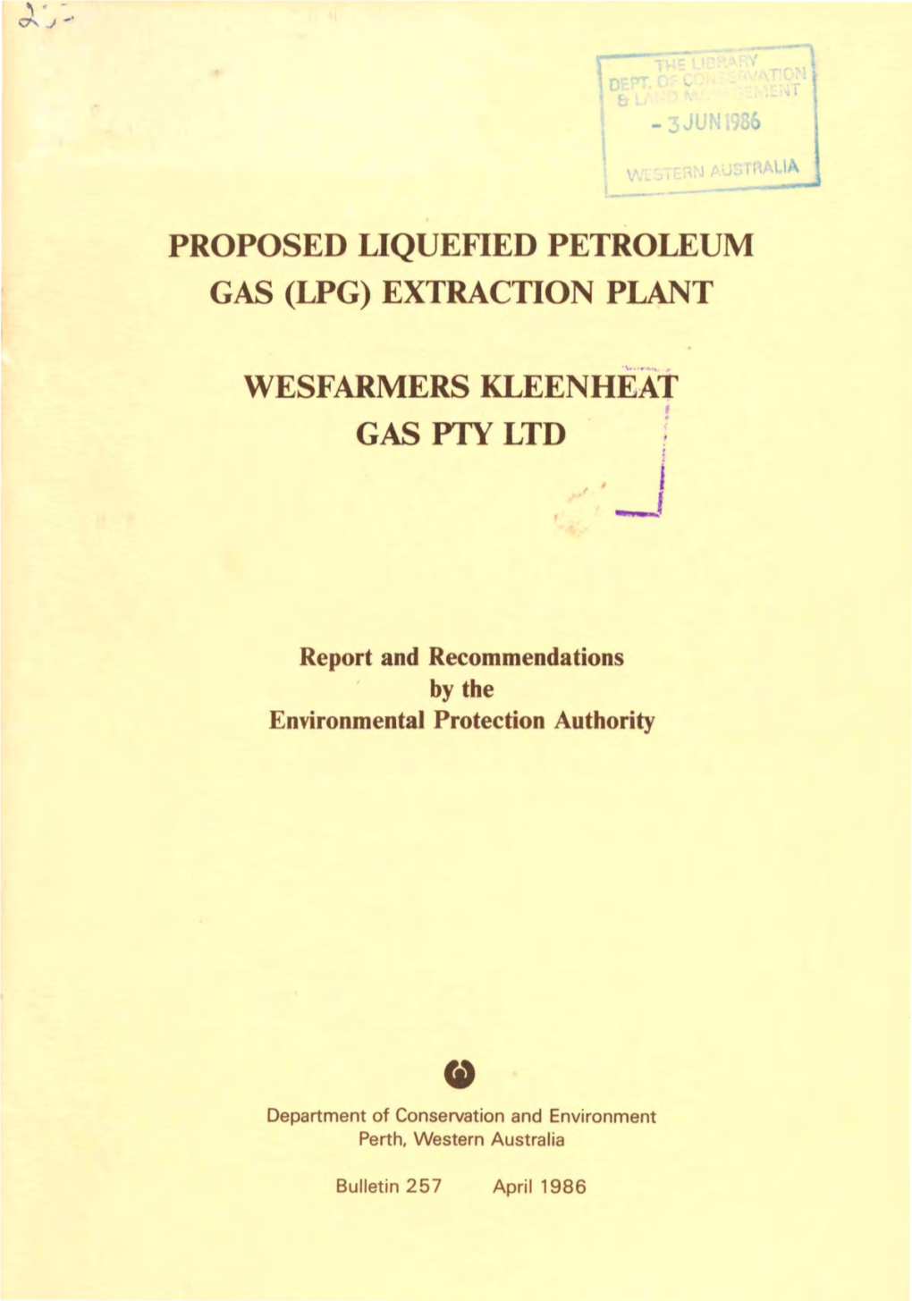 (Lpg) Extraction Plant Wesfarmers Kleenheat Gas Pty Ltd