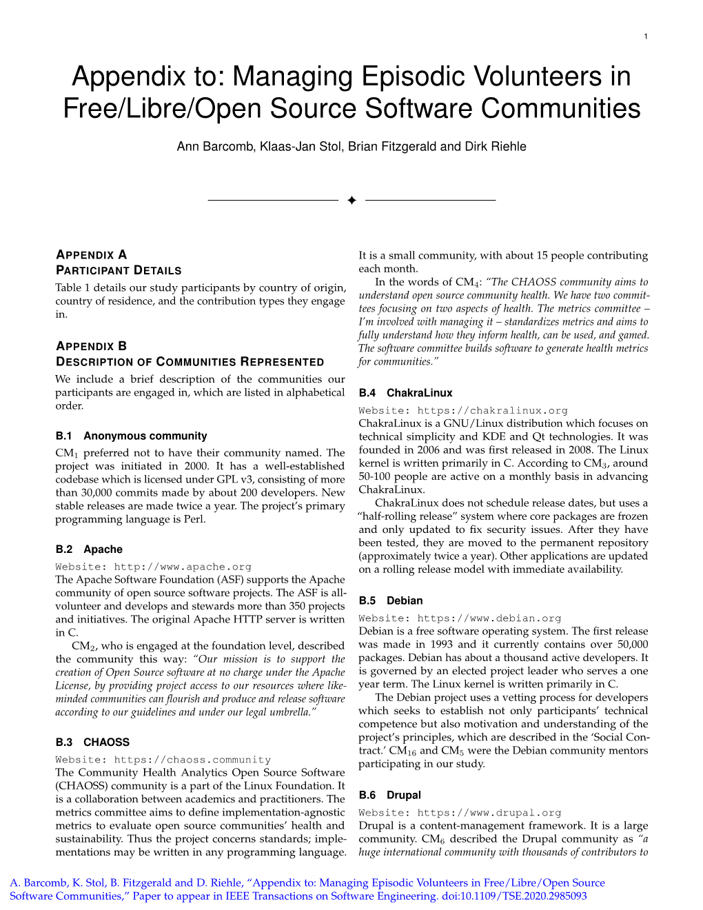 Managing Episodic Volunteers in Free/Libre/Open Source Software Communities