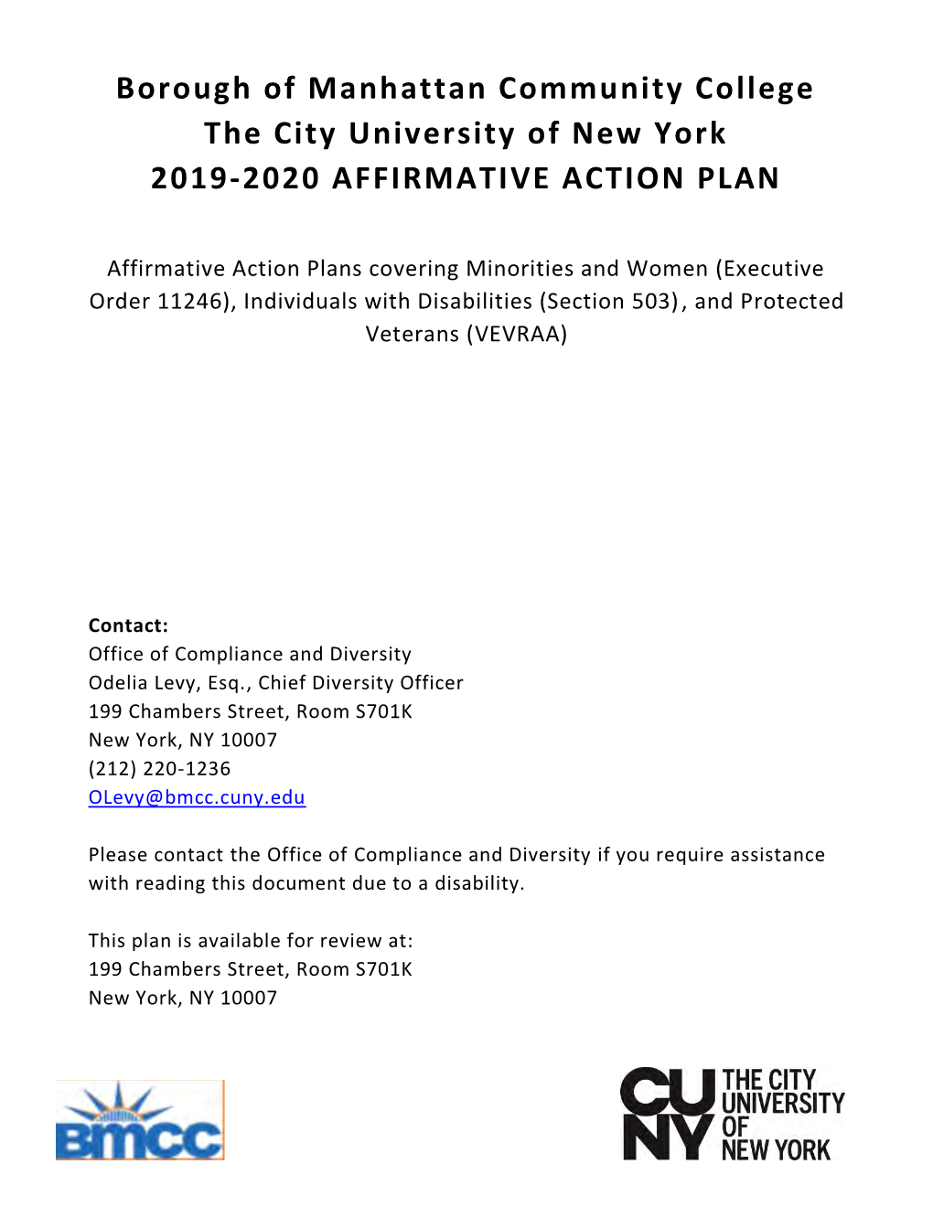 2019 Affirmative Action Plan