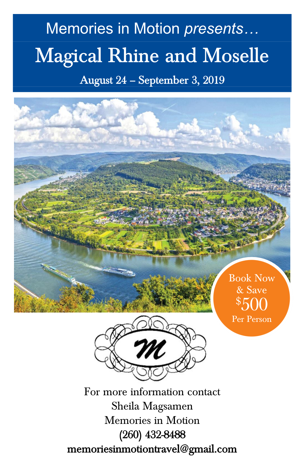 Magical Rhine and Moselle August 24 – September 3, 2019