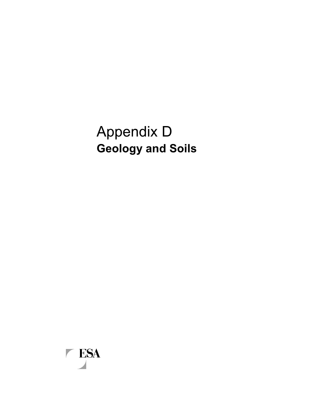 Appendix D (Geology)