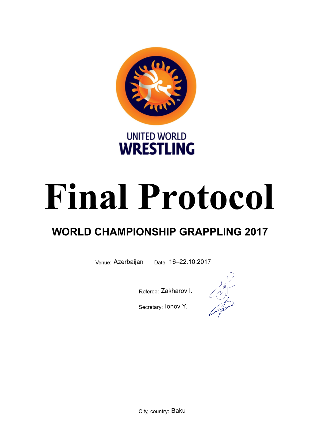 World Championship Grappling 2017