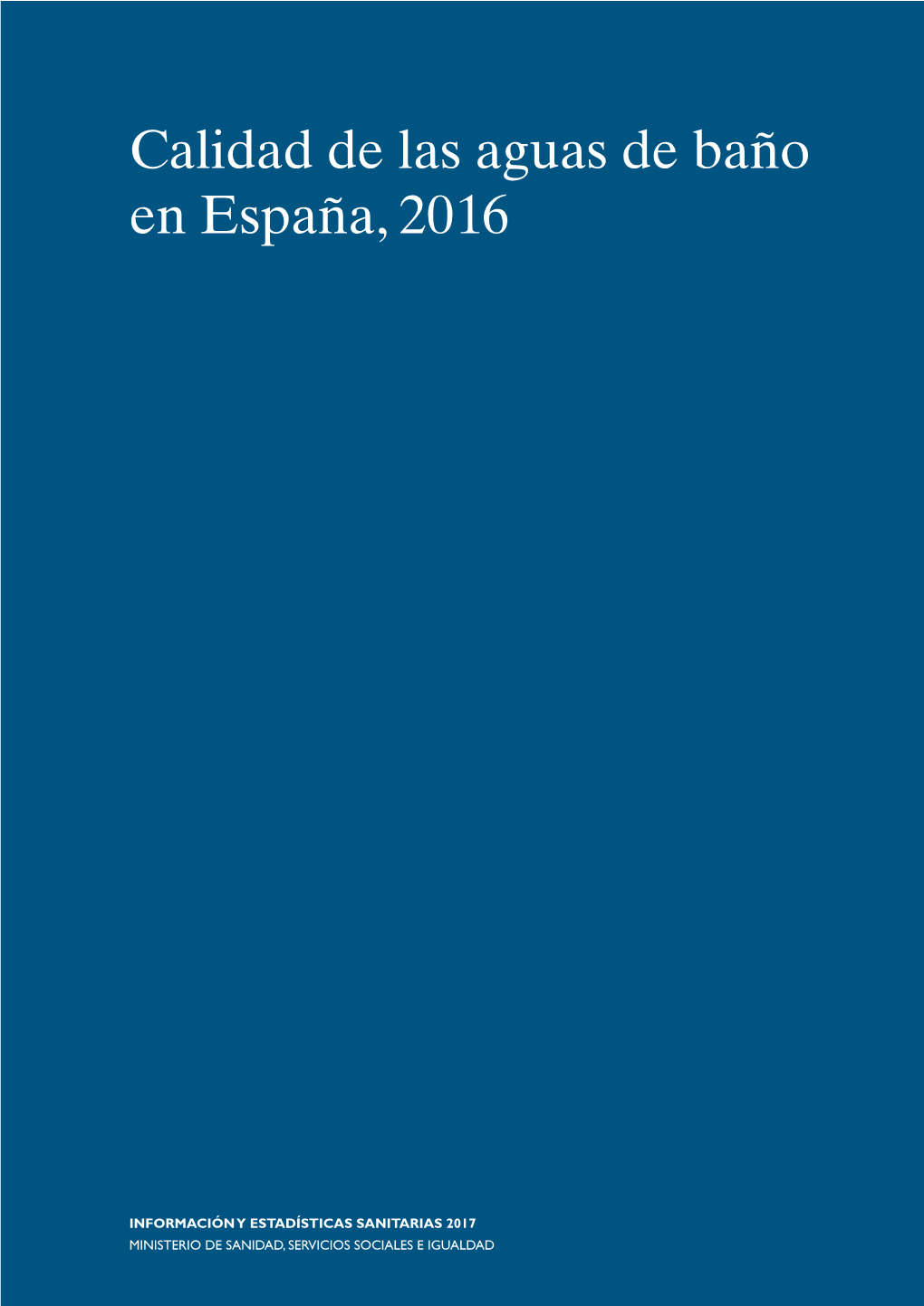 Calidad De Las Aguas De Baño En España, 2016