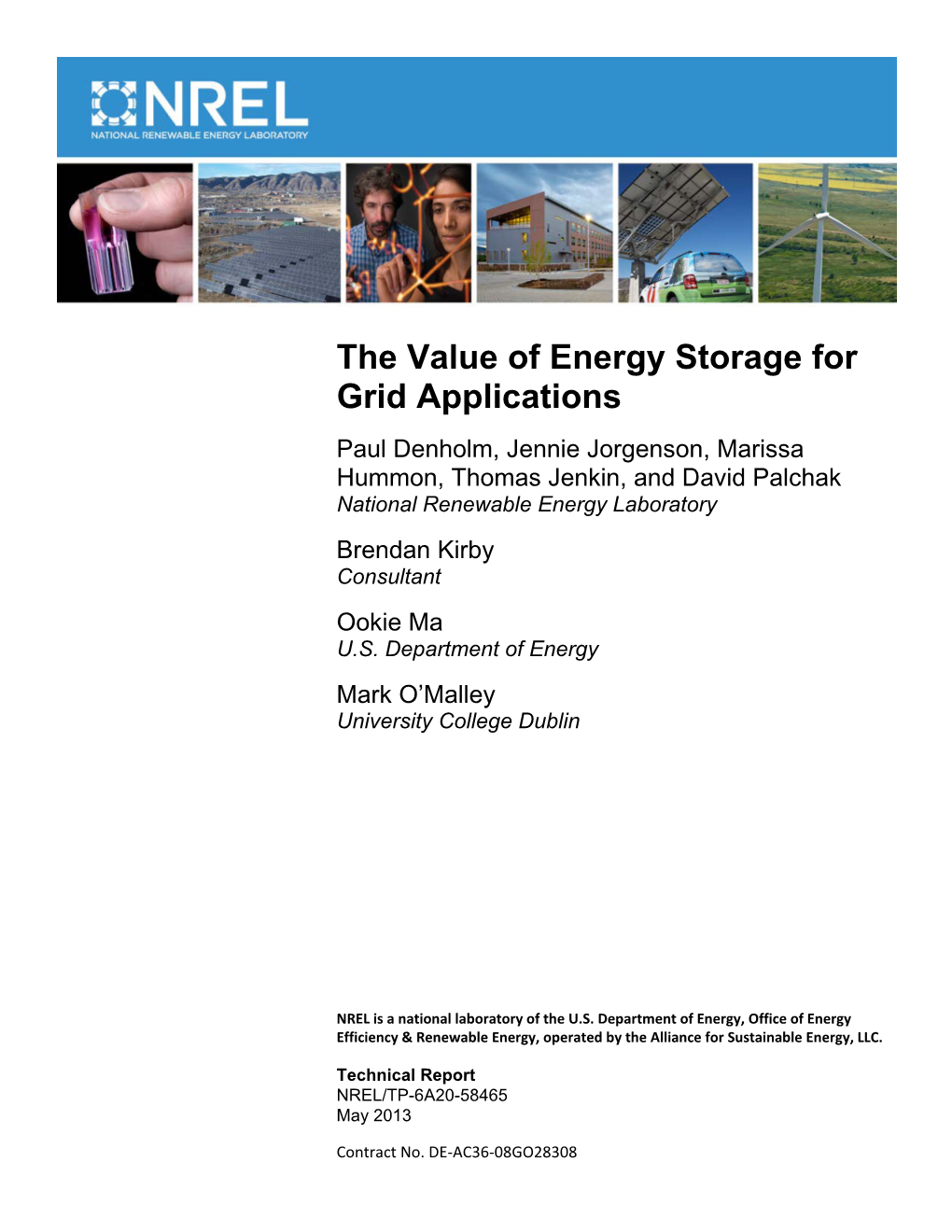The Value of Energy Storage for Grid Applications