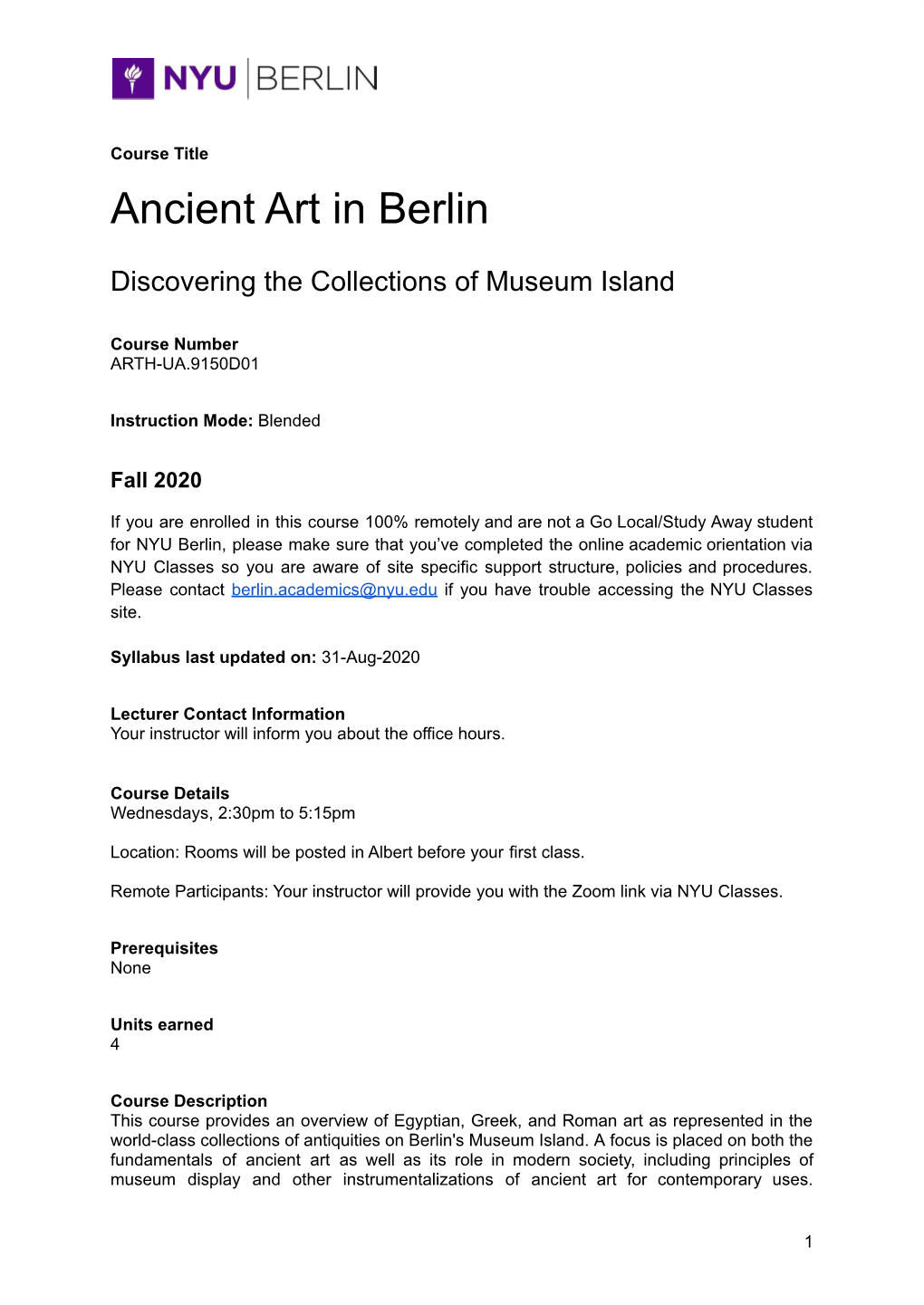 Ancient Art in Berlin