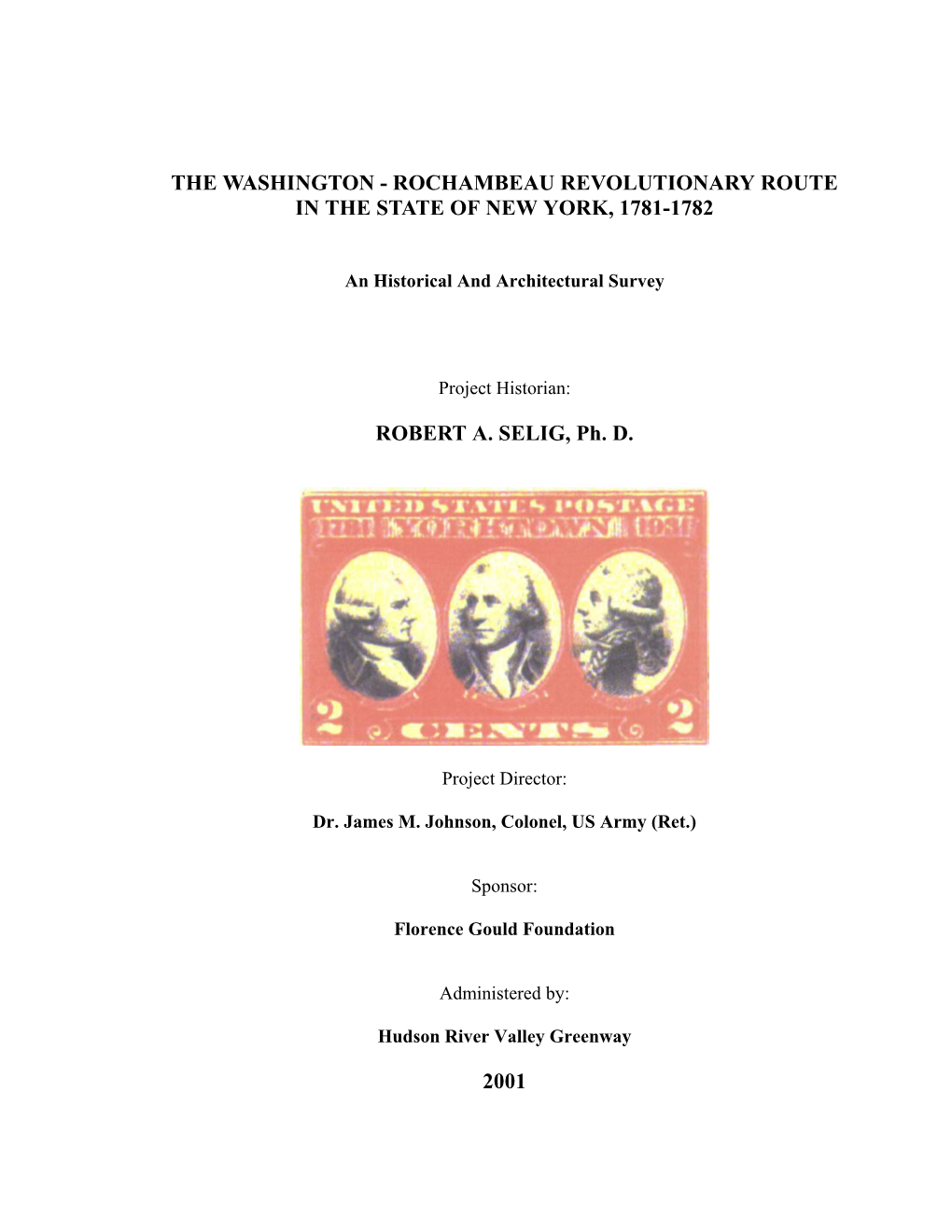 Rochambeau Revolutionary Route in the State of New York, 1781-1782