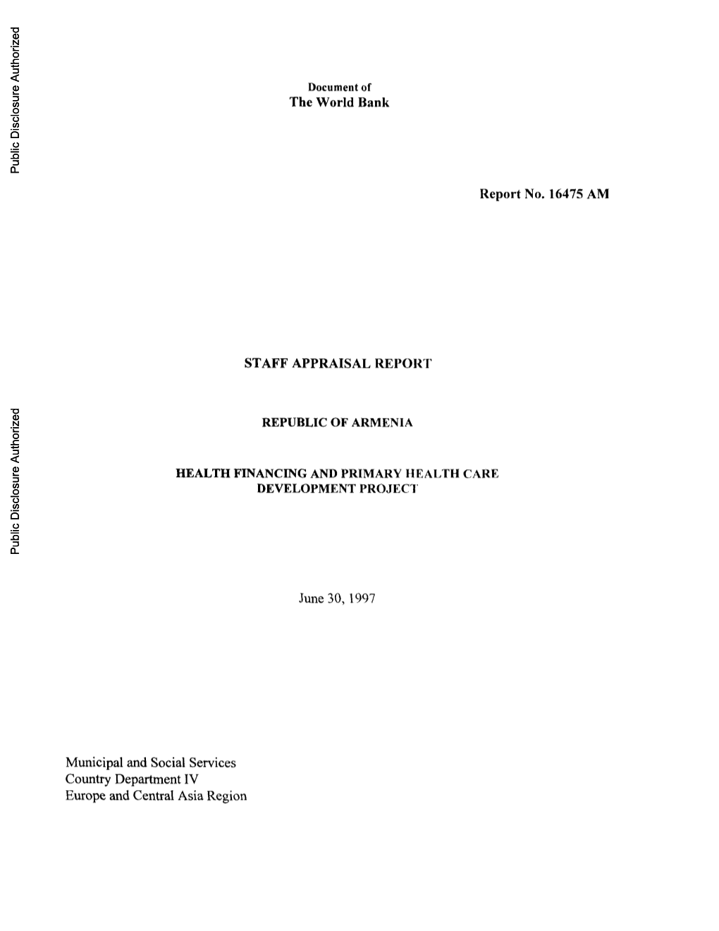 World Bank Document