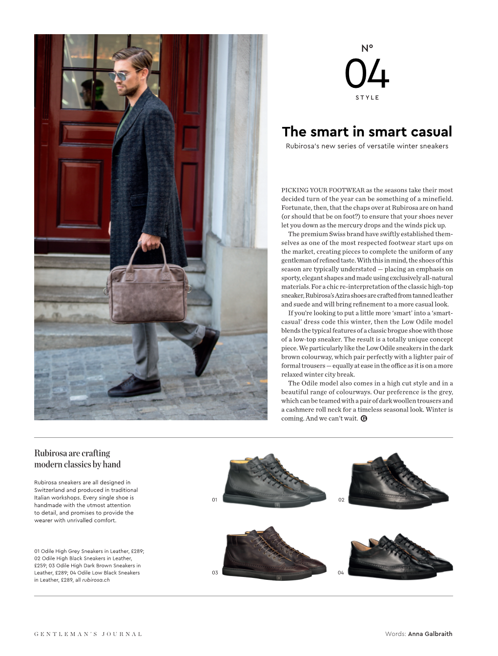 The Smart in Smart Casual Rubirosa’S New Series of Versatile Winter Sneakers