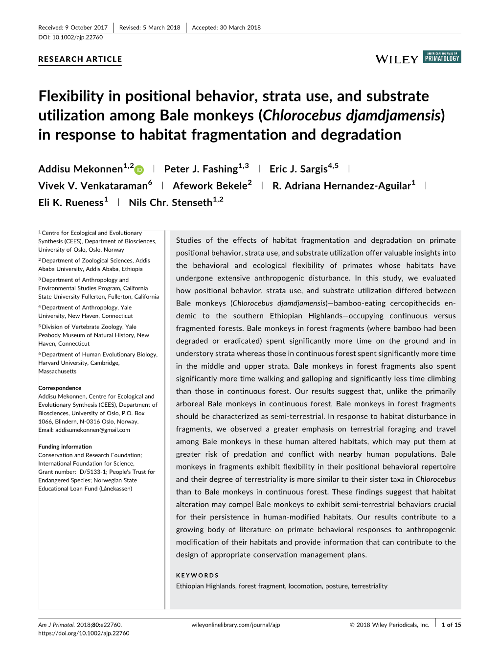 Flexibility in Positional Behavior, Strata Use, and Substrate Utilization