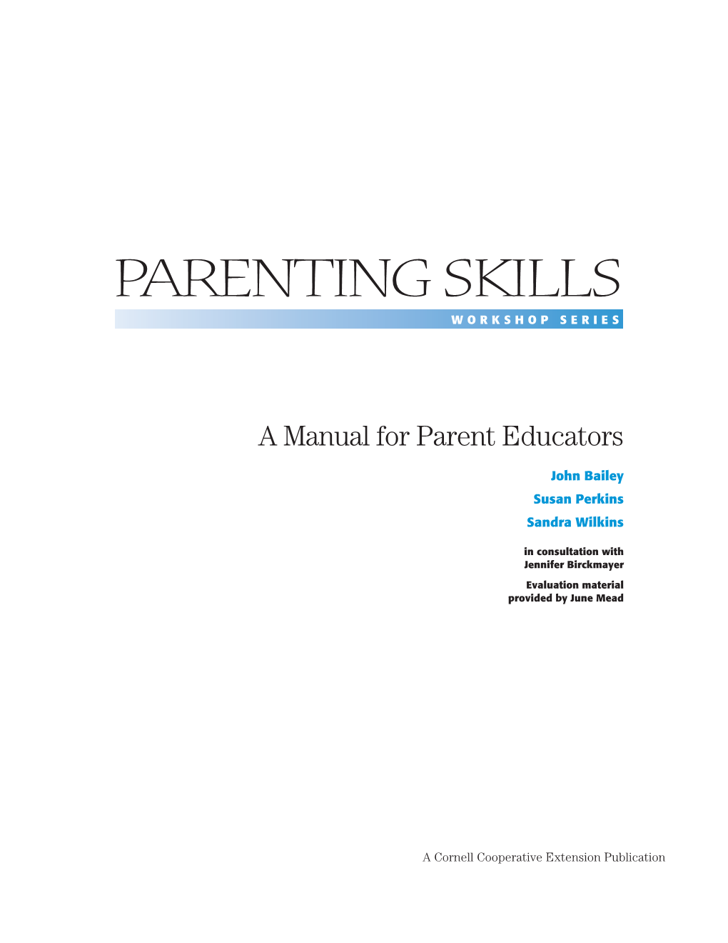 Parenting Skills Text