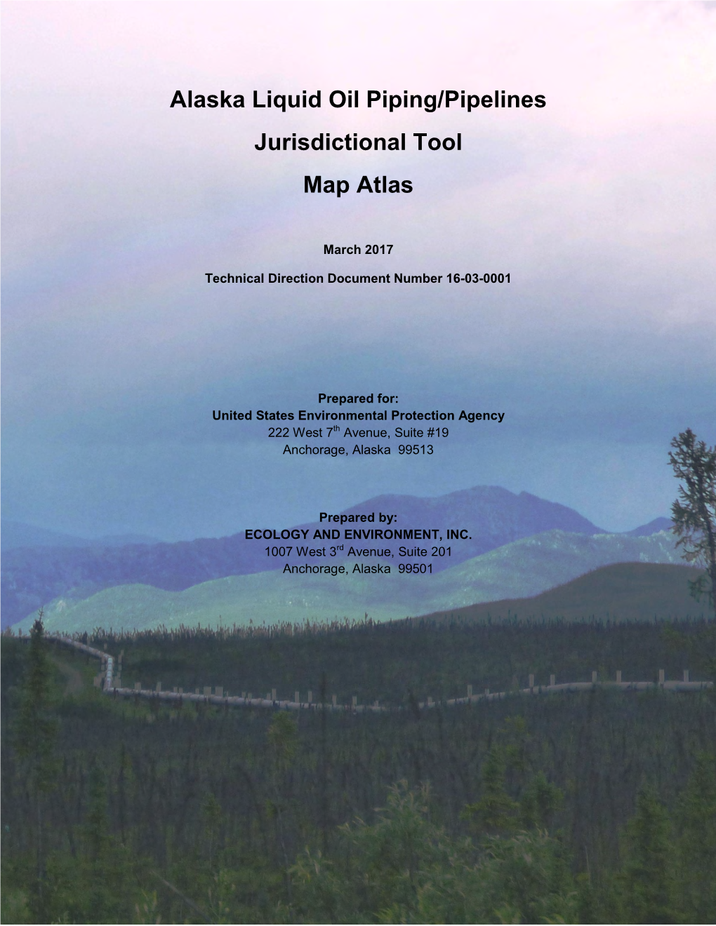 Alaska Liquid Oil Piping/Pipelines Jurisdictional Tool Map Atlas