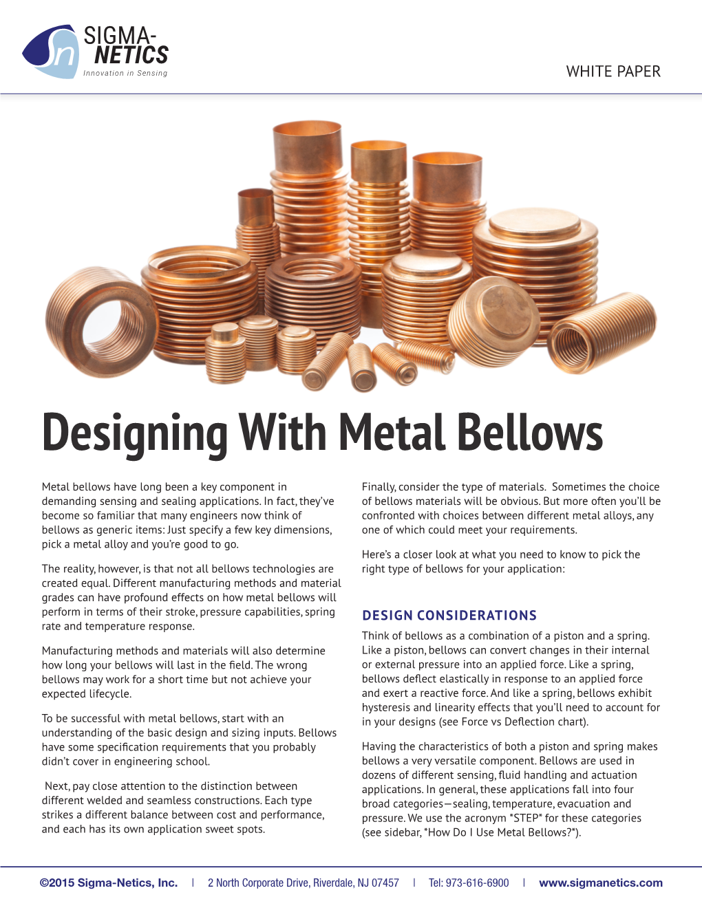 Designing with Metal Bellows