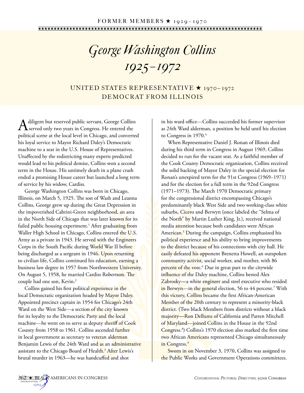 H.Doc. 108-224 Black Americans in Congress 1870-2007