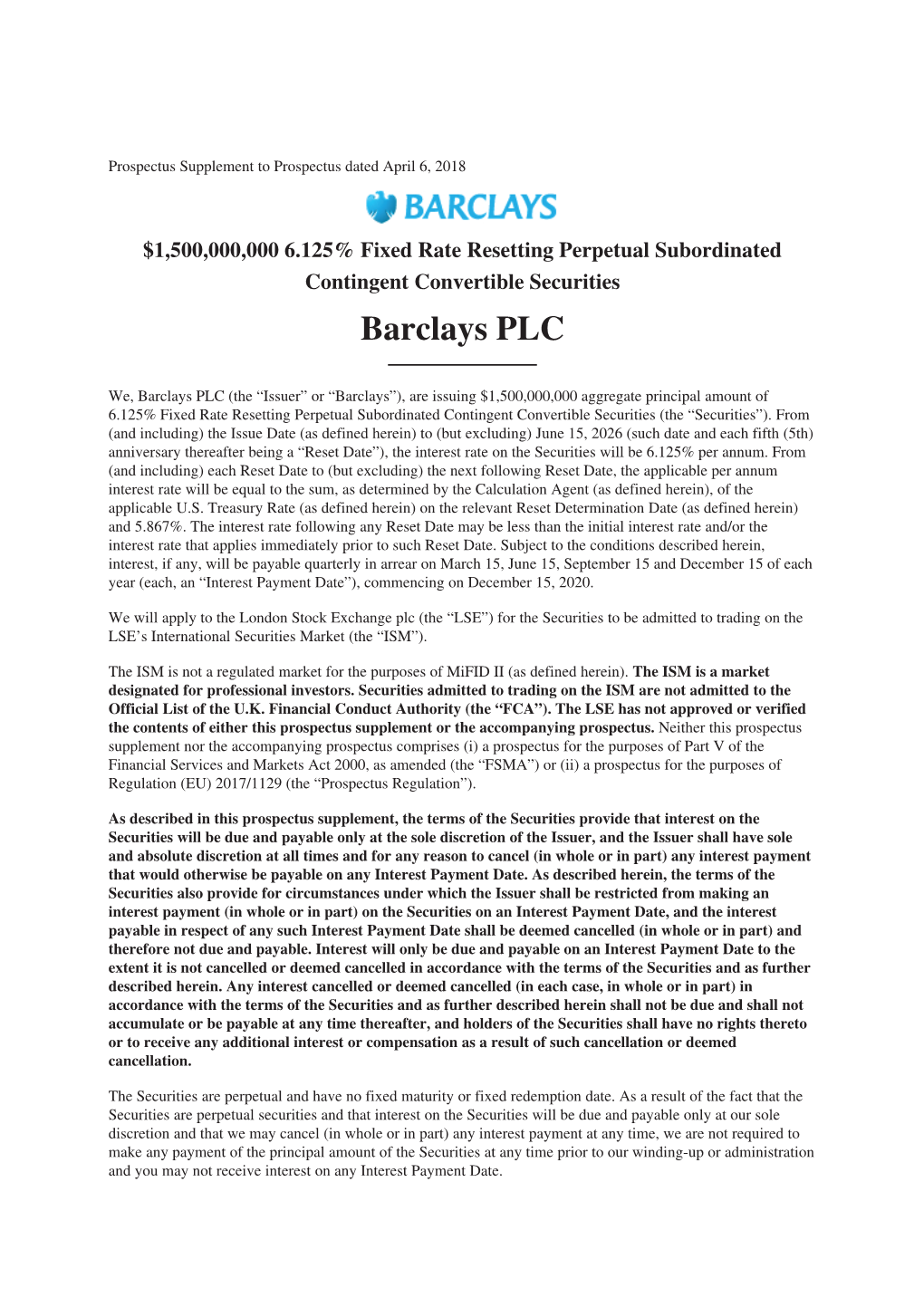 Barclays PLC