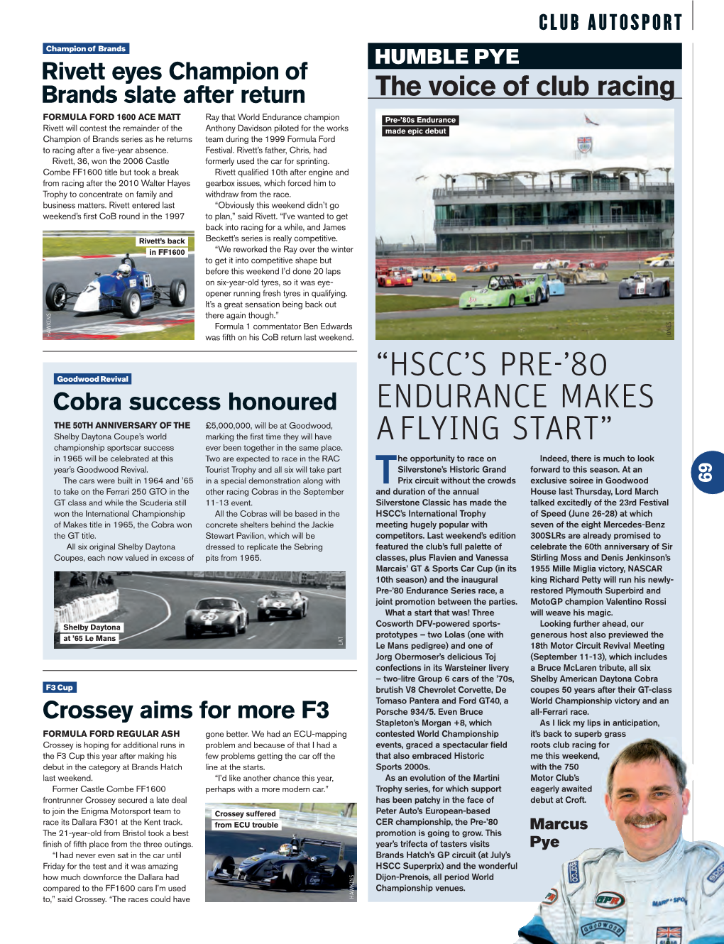 “Hscc's Pre '80 Endurance Makes Aflying Start”