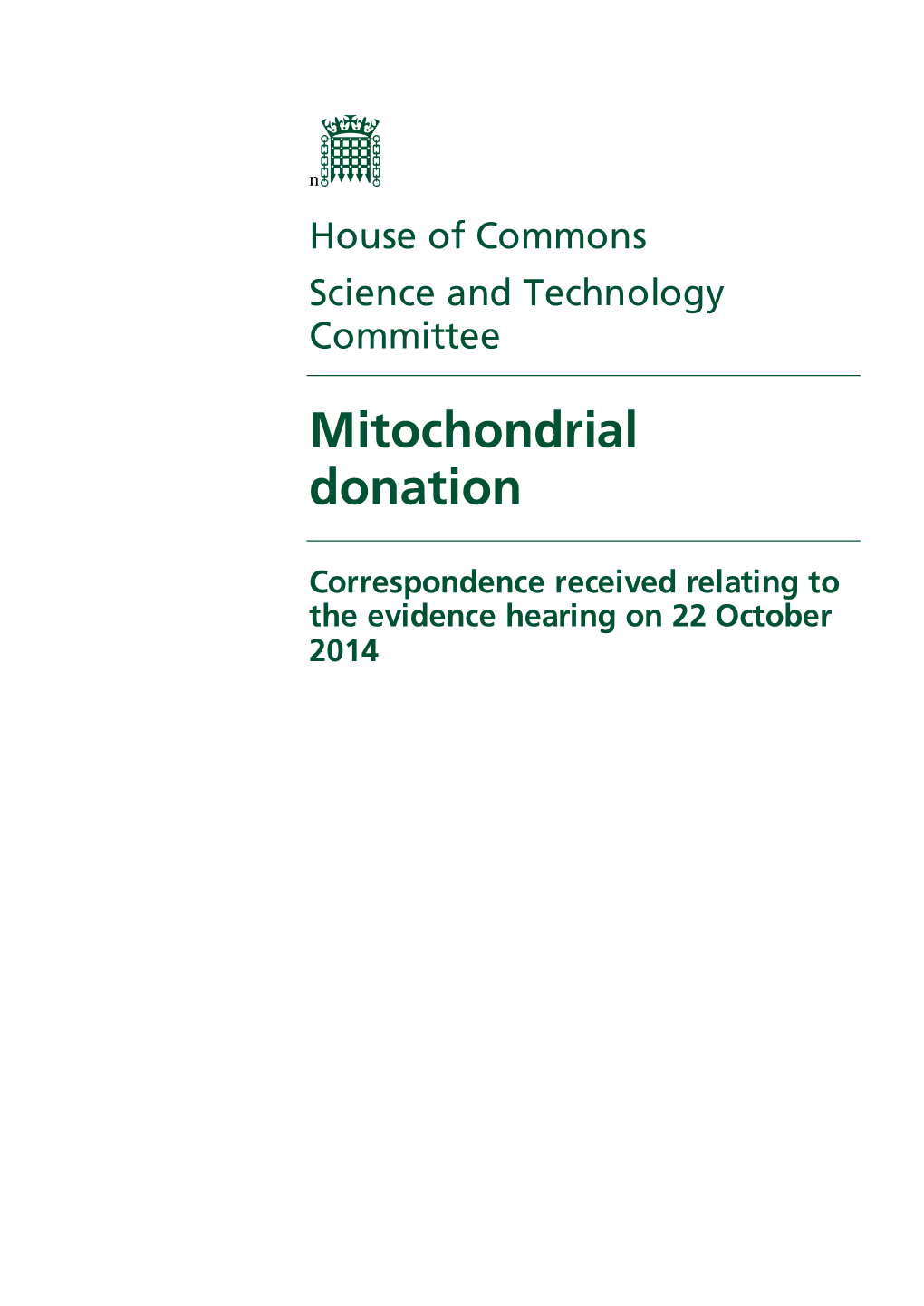 Mitochondrial Donation