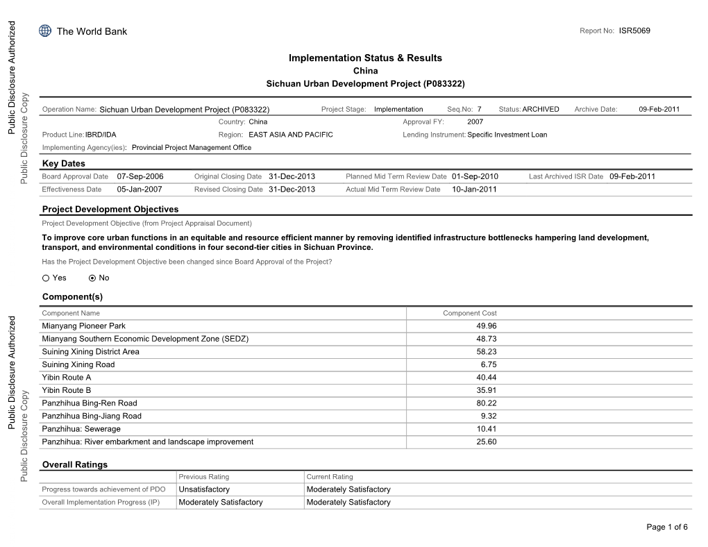 World Bank Document