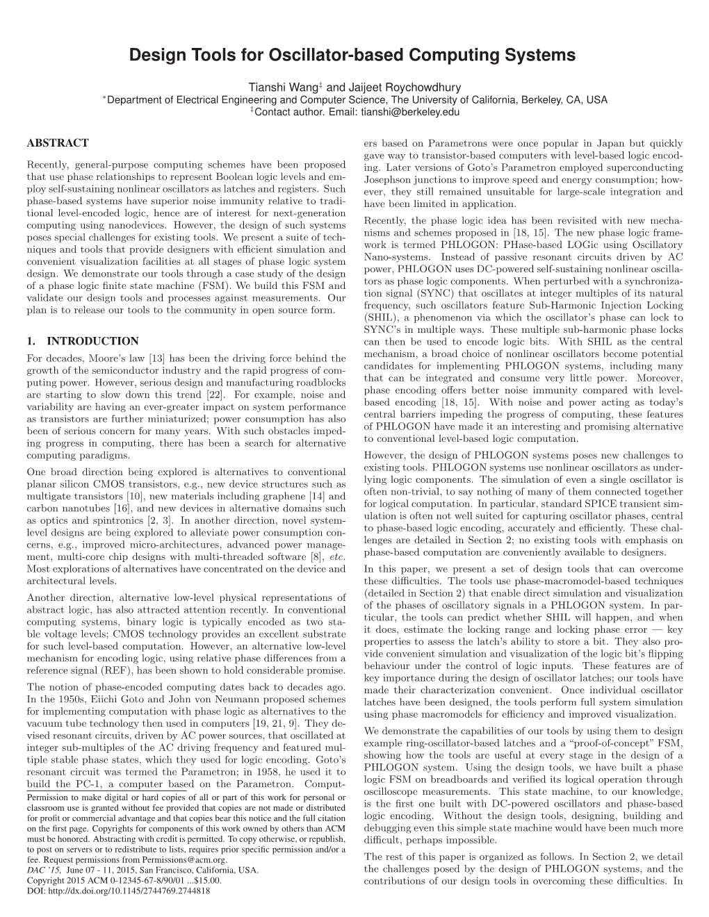 Design Tools for Oscillator-Based Computing Systems