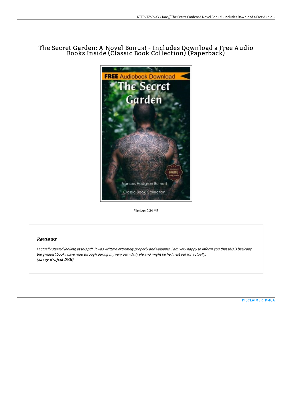Download PDF # the Secret Garden: a Novel Bonus!