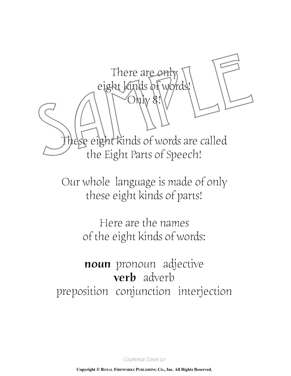 There Are Only Eight Kinds of Words! Only 8!