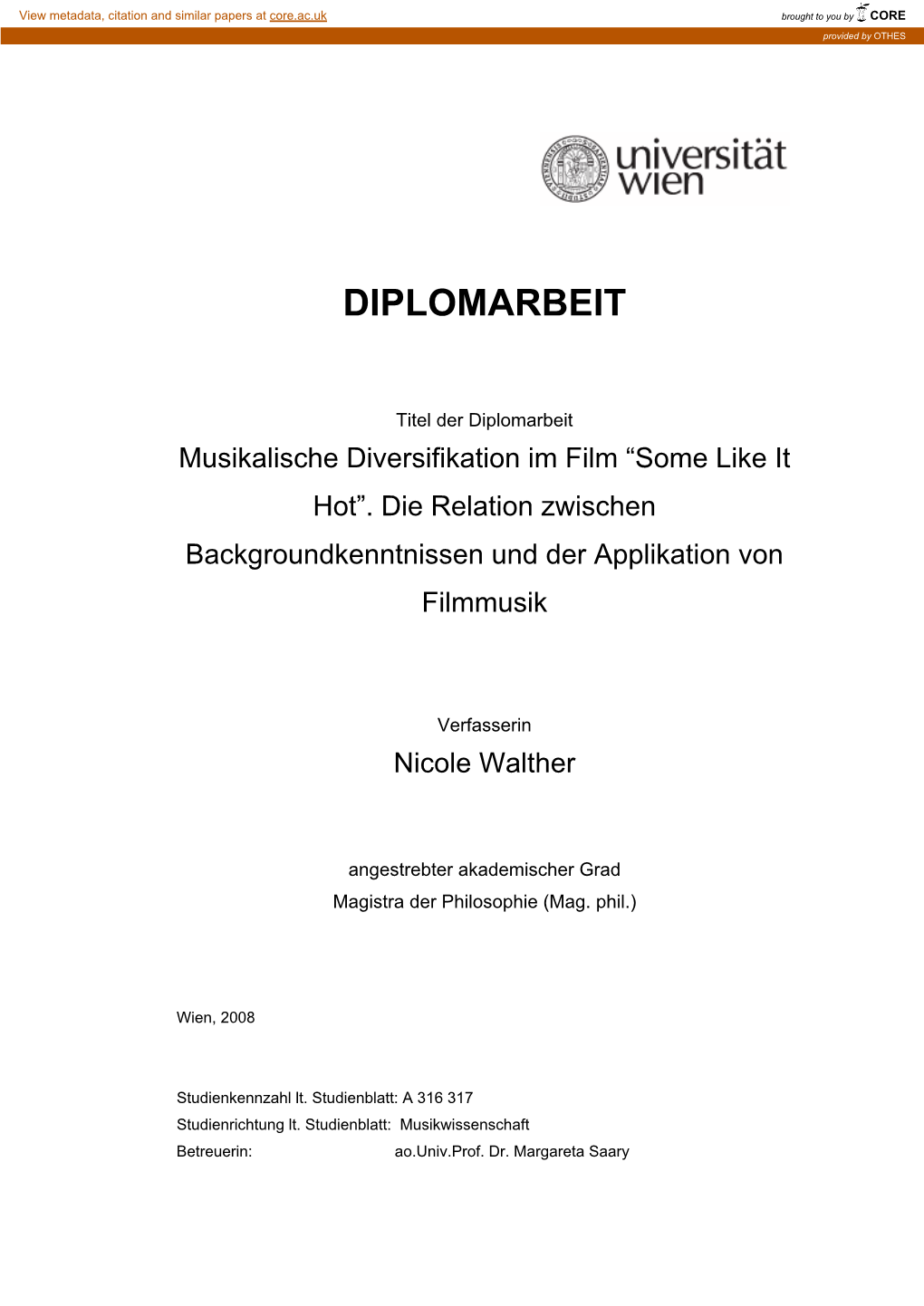 Diplomarbeit