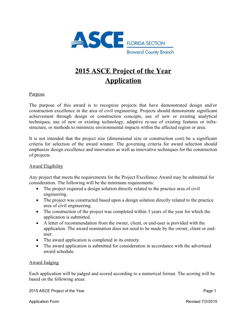 2015 ASCE Project of the Year