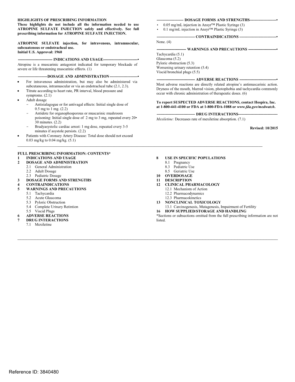 ATROPINE SULFATE INJECTION Safely and Effectively