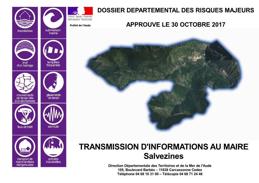 TRANSMISSION D'informations AU MAIRE Salvezines