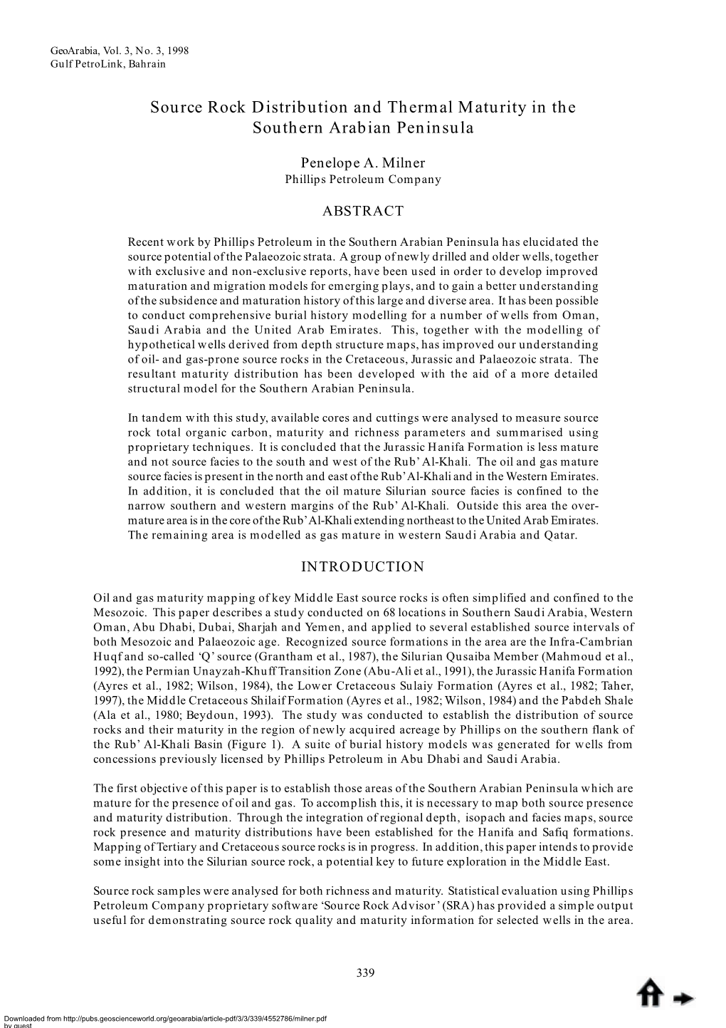 Source Rock Distribution and Thermal Maturity in the Southern Arabian Peninsula