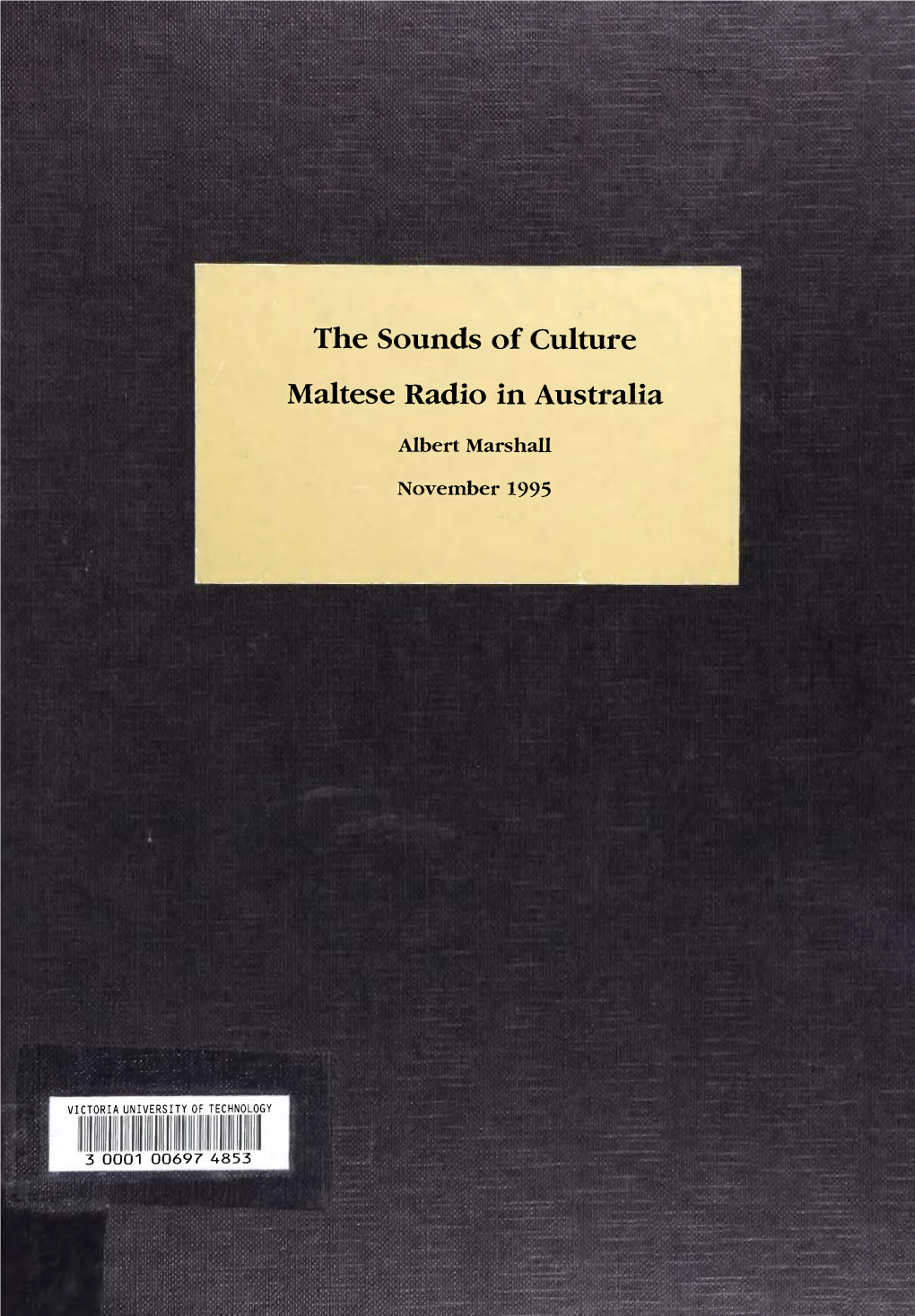 The Sounds of Culture Maltese Radio in Australia