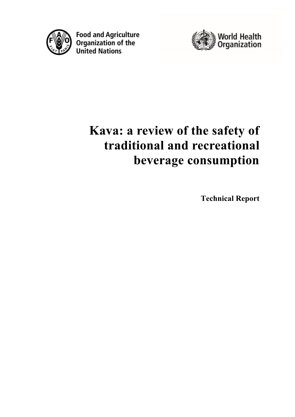 Kava: a Review of the Safety of Traditional and Recreational Beverage Consumption