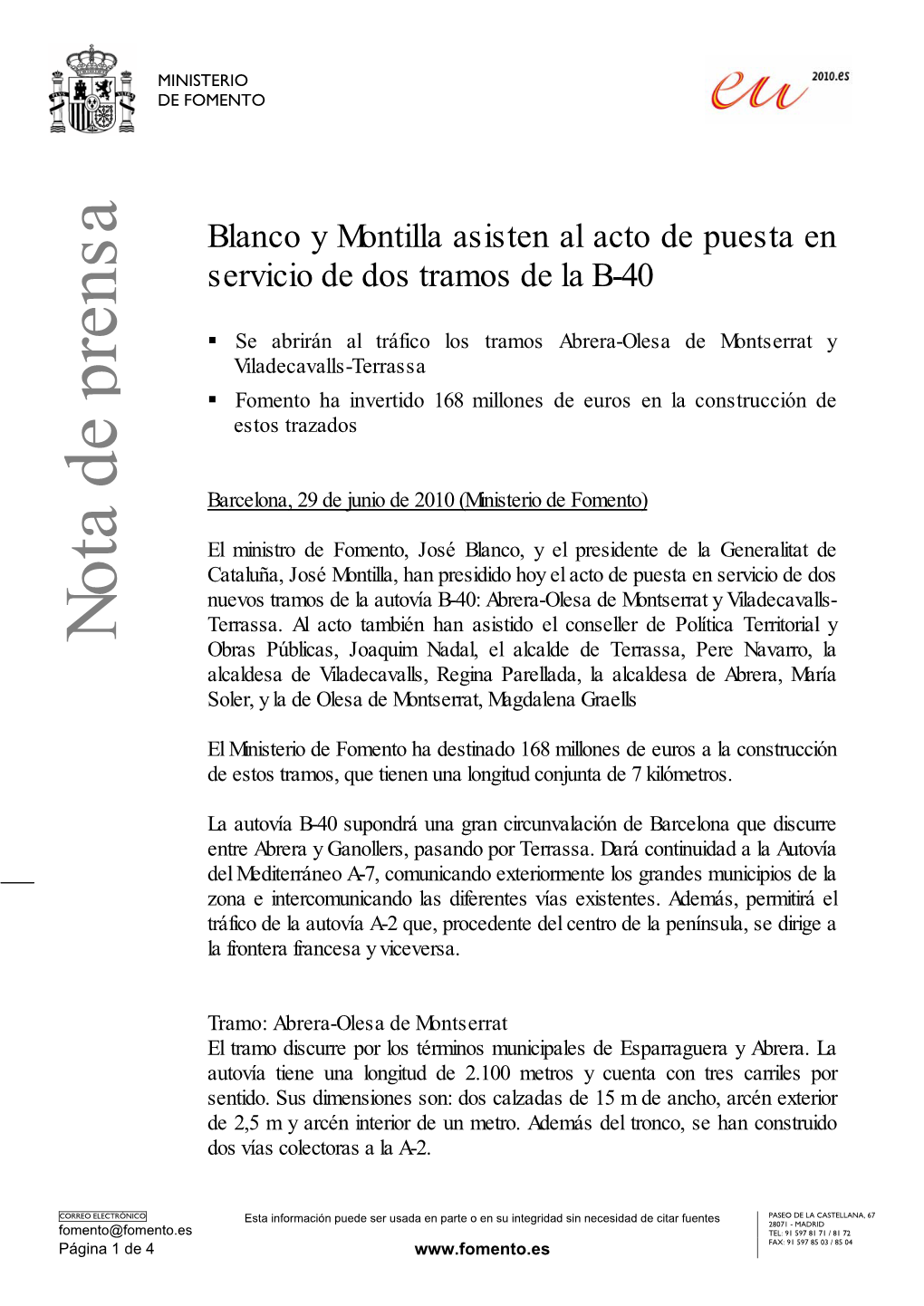 Nota De Prensa