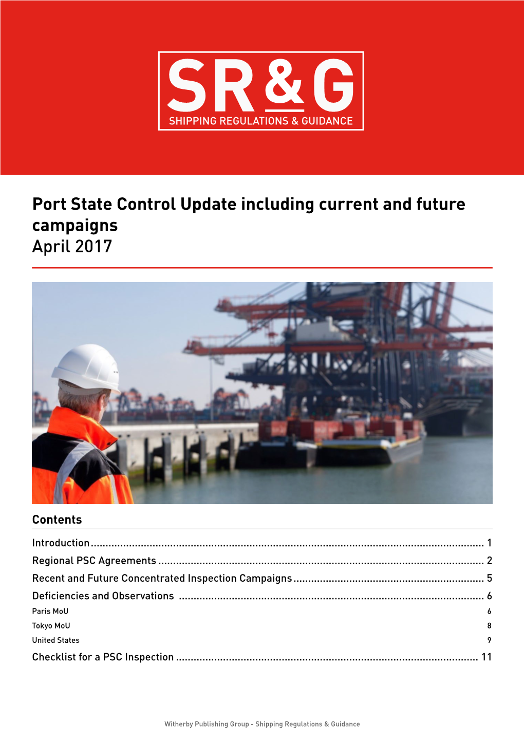 Port State Control Update Including Current and Future Campaigns April 2017