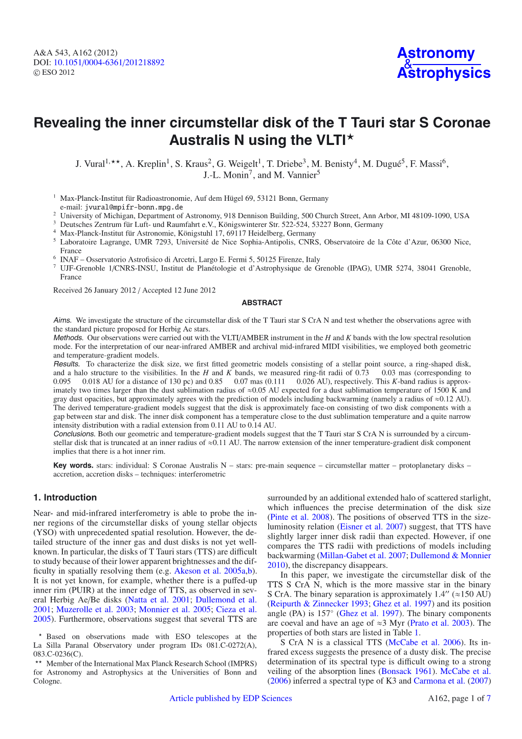 Revealing the Inner Circumstellar Disk of the T Tauri Star S Coronae Australis N Using the VLTI