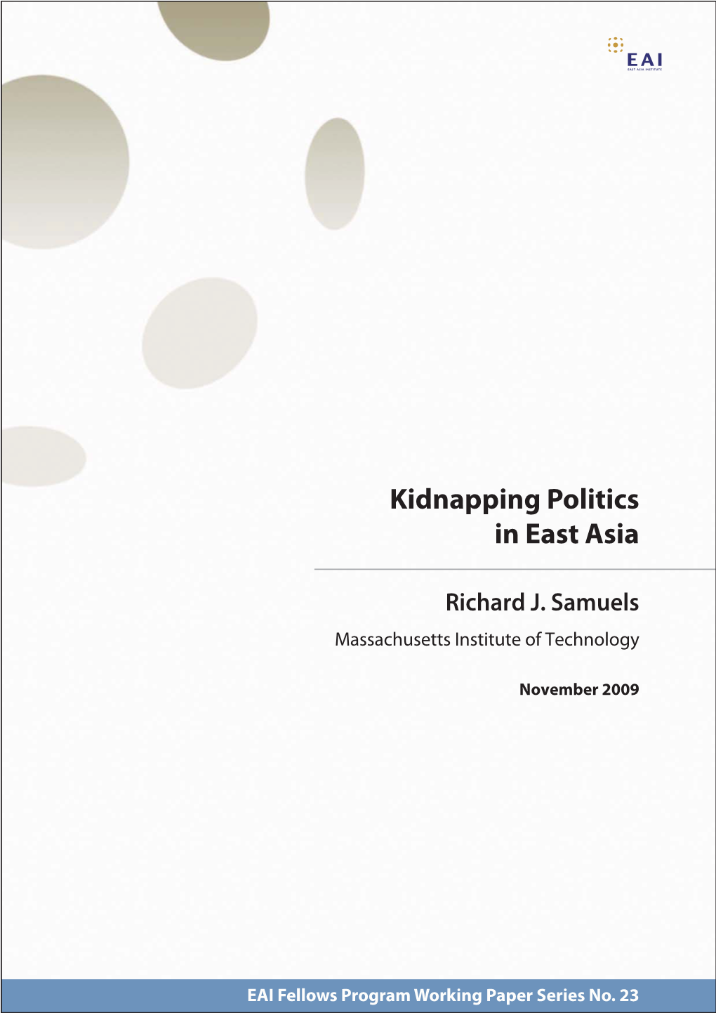 Kidnapping Politics in East Asia