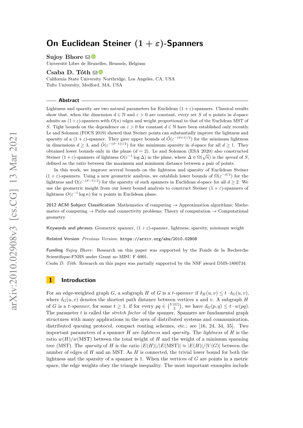 On Euclidean Steiner (1 + Ε)-Spanners