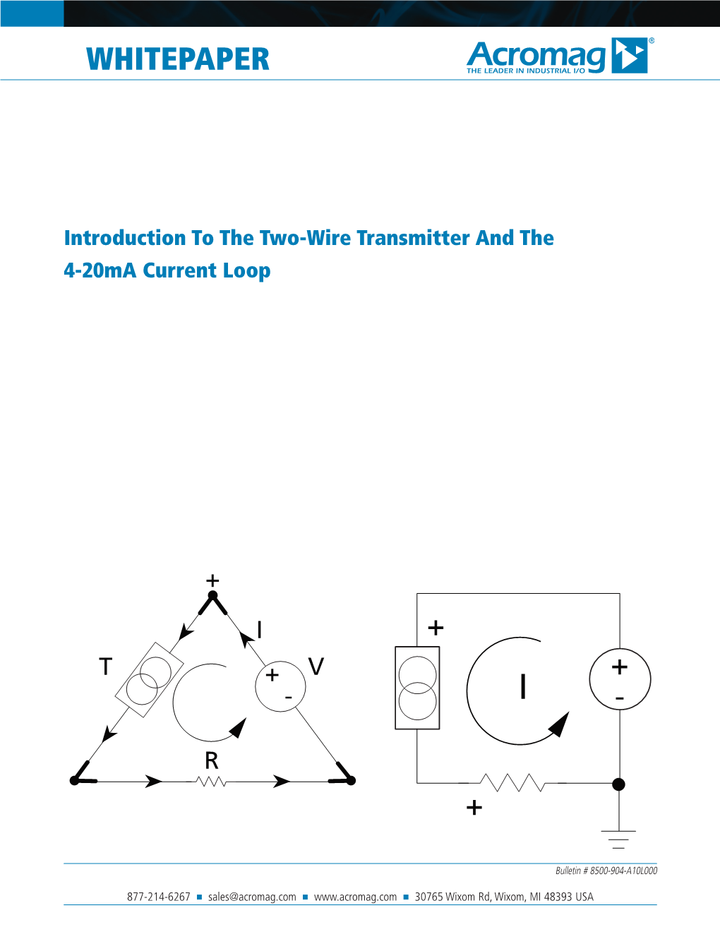 Introduction to the Two-Wire Transmitter and the 4-20Ma Current Loop