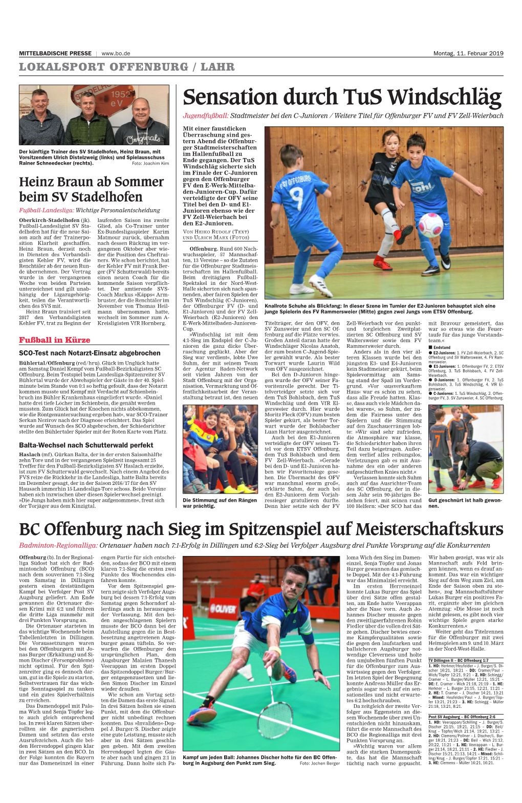 Sensation Durch Tus Windschläg Jugendfußball: Stadtmeister Bei Den C-Junioren / Weitere Titel Für Offenburger FV Und FV Zell-Weierbach